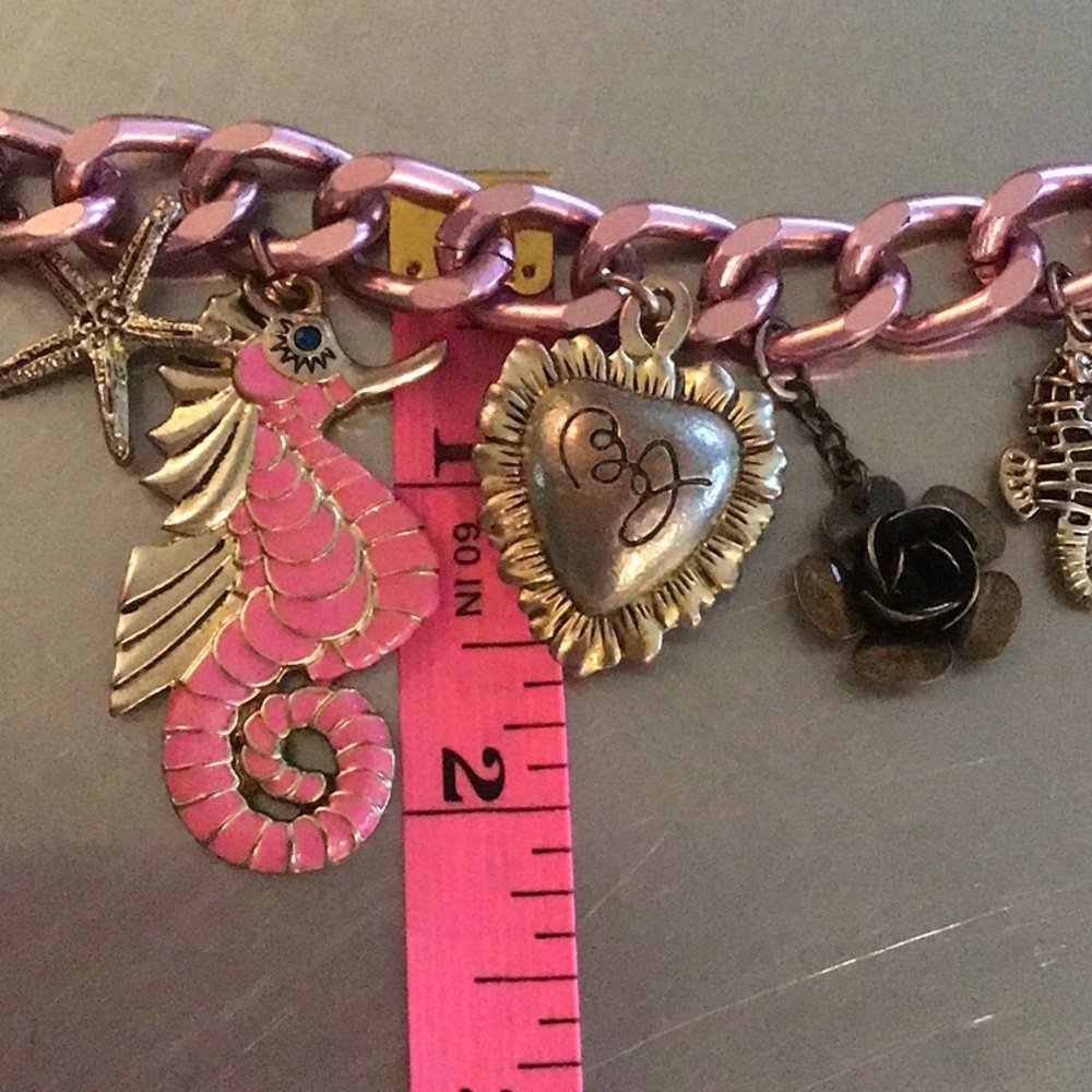Betsey Johnson Bracelet; Pink & Bronze - Picture 5 of 5